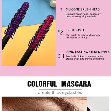 3D Mascara Lengthening Black Lash Eyelash Extension Eye Lashes Brush Beauty Makeup Long-wearing Gold Color Mascara