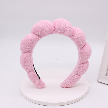 Women Girls Sponge Co Spa Makeup Bubble Terry Cloth Headband Puffy Retro Hair Bands Soft Hairband Headwear