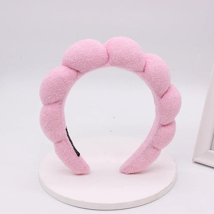 Women Girls Sponge Co Spa Makeup Bubble Terry Cloth Headband Puffy Retro Hair Bands Soft Hairband Headwear