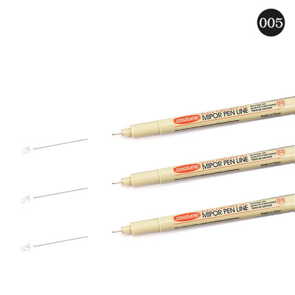 12 Tip Pigment Liner Micron Ink Marker Pen for Manga Draw Sketching Needle Pen Hook Line Pen Sketch Stationery Set Art Supplies
