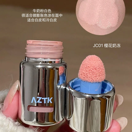 AZTK Liquid Blusher Jello Color Powder JC04  Moisturizing Highlight Beauty Expands Contracts Cheek Matte Face Makeup