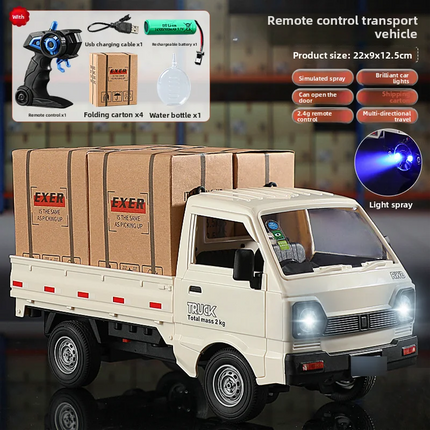 Spray Acousto-optic Remote Control Car Simulation Double Door Micro Card Drift Car Bread Truck Children's Toy Car