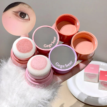 Gege Bear Puffy blush, naturally looking young, Korean style brightening and energetic, natural makeup application