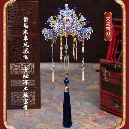 MMZ MODEL Chinese style 3D Metal Puzzle  Phoenix Crown  Gift for girlfriend, creative gift for car decoration