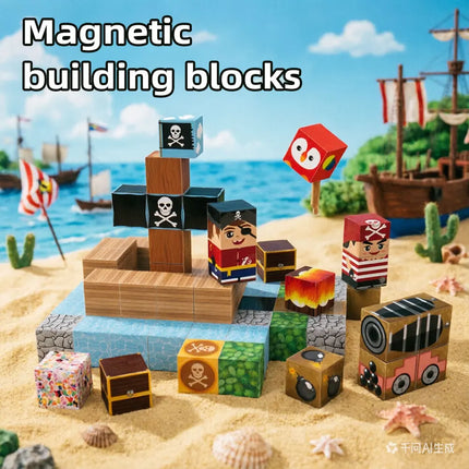 Magnetic Building Blocks Stacking and Free Assembly Set Educational and Intelligent Building Blocks Toys That Stimulate Imaginat