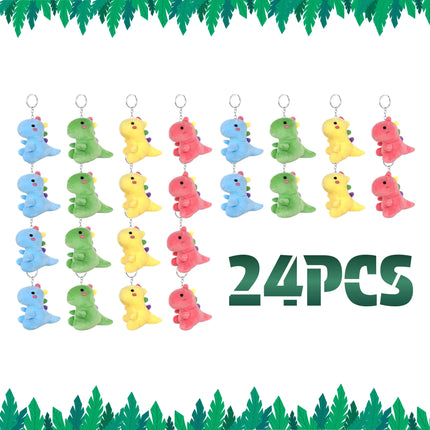 8-24Pcs Dinosaur Plush Doll Bulk Dinosaurs Stuffed Animal Keychain Dino Plushie Toys Birthday Party Favors