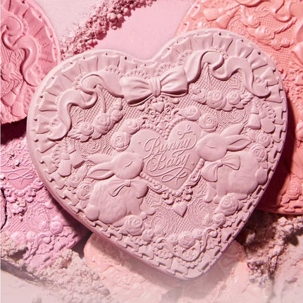 Flower Knows Bunny Garden Collection Embossed Blush Palette Long Lasting Waterproof Face Blusher Powder Matte Finish
