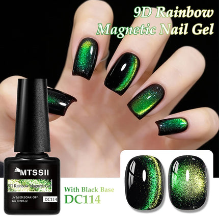 7ml 9D Rainbow Magnetic Gel Nail Polish Aurora Effect Nails Semi Permanent Soak Off UV LED Gel Varnish Nail Art Nail Supplies