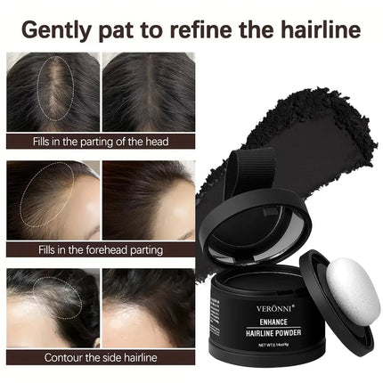 VERONNI Hairline Powder Hairline Shadow Powder Makeup Hair Concealer Forehead Filling Natural Cover Unisex Hair Loss Product