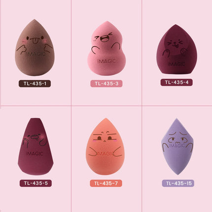 IMAGIC 10PCS/KIT Makeup Sponge Soft For Foundation Concealer Cream Wholesale Healthy Latex Smooth Wet And Dry Women Makeup Tool