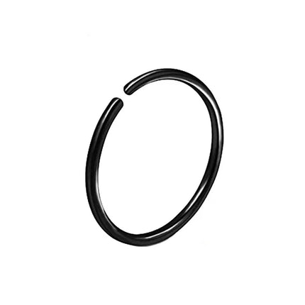 Curved Barbells Fake Nose Piercing D Shaped Tragus Helix Stud Earring Hoop Septum Stainless Steel Ring Nostril Body Jewelry New