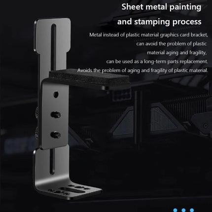 RGEEK 12cm GPU Support Frame Stainless Steel for Desktop Fan Position Graphics Card Holder Prevent Sagging for RTX 3090 4090