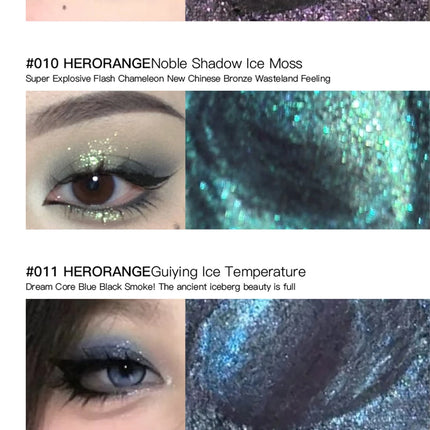 Metallic Glitter Eyeshadow Cream Sparkling Mousse Shimmer Highlighter Pressed Pigments Punk Purple Pearlescent Eyeshadow Palette
