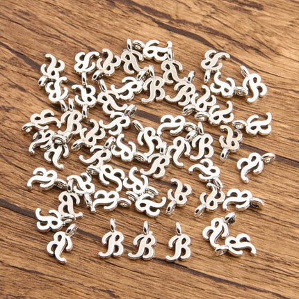 26Pcs Mix Size Picture Color Metal Zinc Alloy English Letter A-Z Charms Fit Jewelry Pendant DIY Necklaces Bracelets Bags Makings