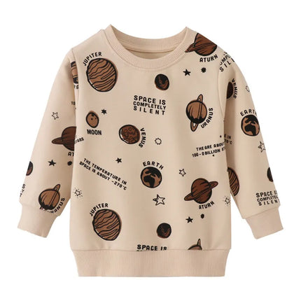 Jumping Meters Hot Selling Children's Clothing Autumn Spring Boys Girls Sweatshirts Long Sleeve Cotton O-neck Baby Sport Shirts