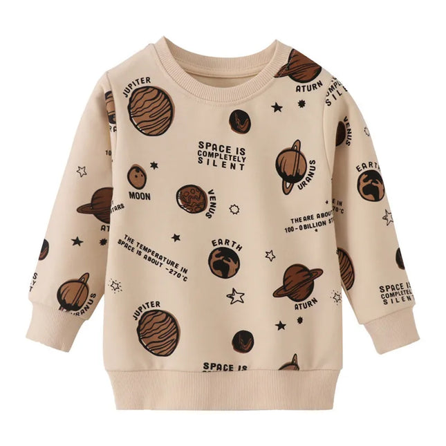 Jumping Meters Hot Selling Children's Clothing Autumn Spring Boys Girls Sweatshirts Long Sleeve Cotton O-neck Baby Sport Shirts