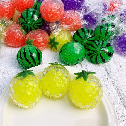 2PCS Fruit Squishy Stress Balls for Kids Strawberry Watermelon Squeeze Toys Dough Ball Fidget Toys for Anxiety Relief