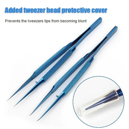 Precise Titanium Alloy Tweezers Professional Phone Repair Tool Fingerprint Flying Wire Tweezers Antimagnetic Electronic Forceps