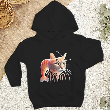 Funny Cappuccino Assassino Children Hoodies Boys Girls Funny Italian Brainrot Print Long Sleeve Hooded Top Kid Humor Sweatshirts