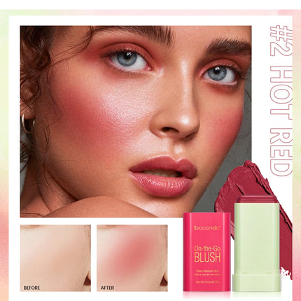 Tinted Mositure Blush Stick Face Pink Cream Cheek Blusher Cosmetics 3 in 1 Makeup Tubes used on lips eyes cheeks