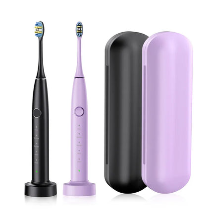 Sarmocare X610 Sonic Electric Toothbrush for Adults Smart Timer Teeth Whitening IPX7 Waterproof 6 Replaceable Heads Travel Case