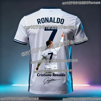2026 Ronaldo #7 3D Print Soccer Training T-shirt Unisex Comfortable Casual Sportswear Boys Girls Men Women Fan Top