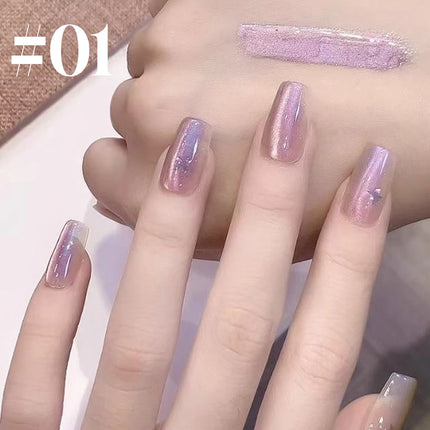 1-6PCS Popular Winter Internet Celebrity Hot-selling Northern Lights Cat Eye Magnet Gel Nail Polish Nail Art Nail Supplies