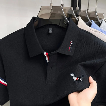 Cotton 100% Men's Summer Short Sleeved Polo Shirt High-Quality T-Shirt With Embroidered Collar Fashionable Casual Men's Clothing