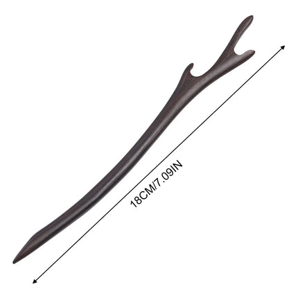 Ebony Wood Hairpins Handmade Purple Sandalwood Hair Stick for Women Fine Pattern Vintage Chinese Hair Pin Accessories