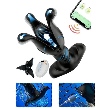 9 Mode Remote Control Prostate Massager Rechargeable Flapping Thrusting Vibrator for Men