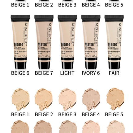 Matte Liquid Foundation Concealer BB Cream Silky Moisturizing Long-wearing Face Contouring Brighten Skin Tone Makeup Waterproof