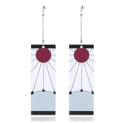 Creative Anime Acrylic Earrings For Women Demon Layer Butterfly Tanjiro Ear Drop Trendy Fans Cosplayer Jewelry Accessories Gifts