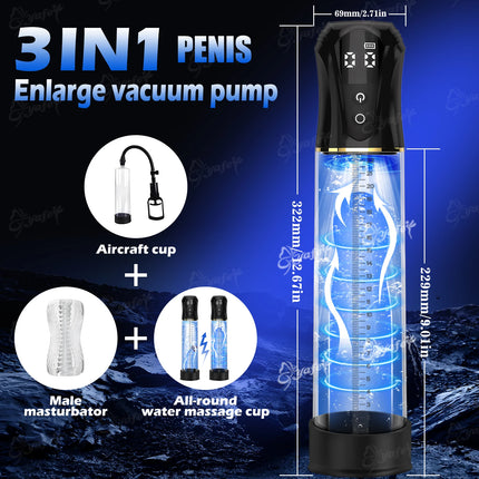 Automatic Male Masturbators Vacuum Sucking Pump 4 Training 3 Suction Penis Enlargement Enhance Delay Trainer Sex Toys for Men