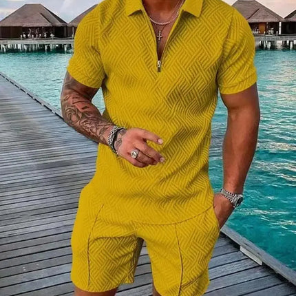 New 3D Digital Printed Men's Fashion Casual Sets Short Sleeve Polo Shirt Suit 2 Pcs Sets Sportwear Male Clothing Ropa Y2k Barata