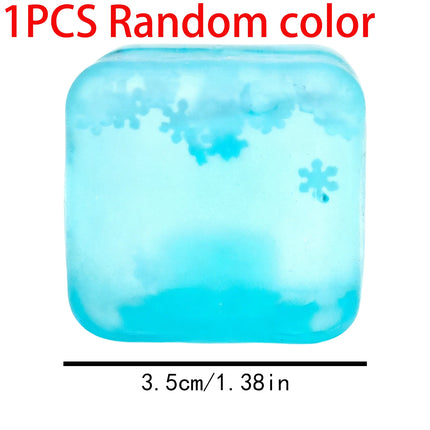 Maltose Cube Stress Squeeze Toy D ecompression Small Ice Cubes Anti Stress Slow Rebound Polar Light Colorful Squeeze TPR Block
