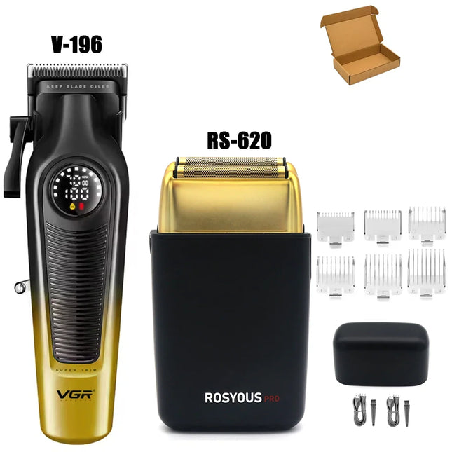Barber Professional Hair Cutting Machine for Men Professional Kit DLC Blade 10000RPM VGR V-196 V-996 ROSYOUS RS-620