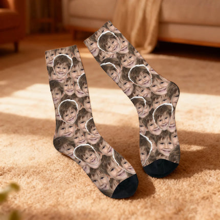 Custom Face Socks Socks With Many Faces Personalized Face Socks Personalized Photo Socks Best Custom Gift Idea