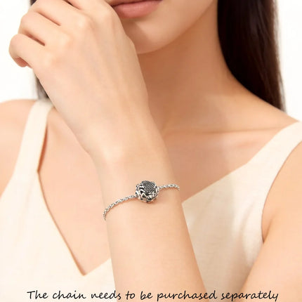 Black Scorpion Charm 5mm Hole For Women Men DIY Jewelry Making 925 Sterling Silver Punk Rebel Street Europe Fashion Gift