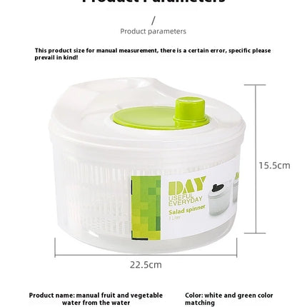 Multifunctional Household Manual Vegetable Dehydrator - Salad Spinner with Fruit, Lettuce Drain Basket | Home Kitchen Gadgets