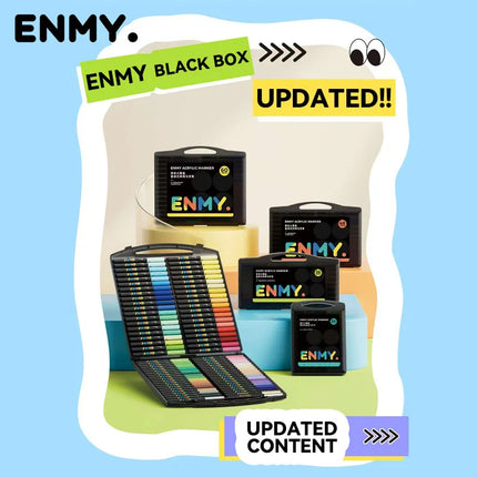 enmy Black box Direct Liquid acrylic markers with paper 24-80 colors soft head colorful painting pen DIY Paint Marker