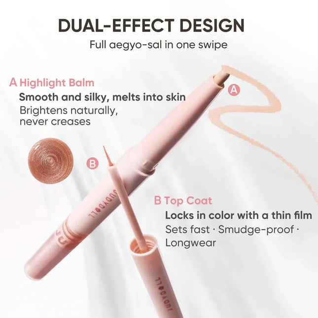 Judydoll Dual-Ended Contour Under Eye Pen Matte Shimmer Soft Nude Fine Flash  Smudge-Proof Lasting Natural Brightening