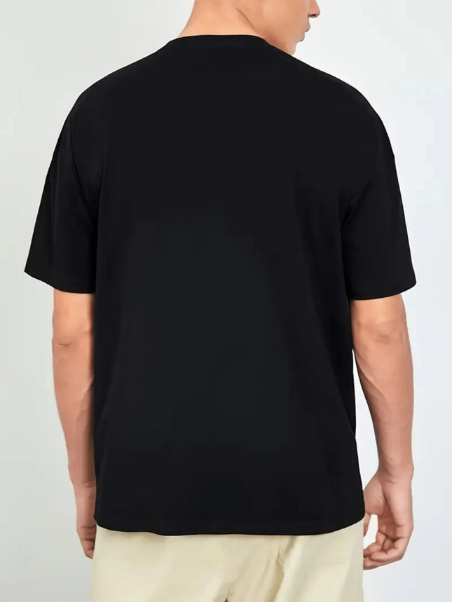 Pervitin Retro Advertising Knit T-Shirt Casual Suitable Men Classic Fit Soft Comfortable High-Quality Fabric Quick-Dry Tee