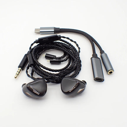 Tansio Mirai TSMR ONYX 3 DD +2 BA Hybrid Drivers Hi-Fi Gaming Audiophile High-performance In-ear Earphone IEMs