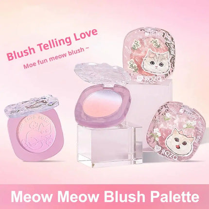 Powder Blusher Soft Matte Fog Cheek Blush Long Lasting Pigmented Natural Velvet Trending Aesthetic Blusher Cosmetics