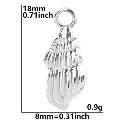 5pcs Stainless Steel Conch Starfish Turtle Charms For Jewelry Making Supplies Ocean Charm Silver Color Pendant Handmade Material