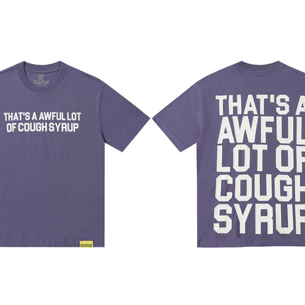 That's A Awful Lot of Cough Syrup Short Sleeve American Street Pop Hip-hop Cartoon Pattern Print Tops COUGH SYRUP T-shirt