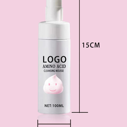 Custom Logo Camellia Cleansing Mousse Private Label 100ml Moisturizer Powerful Makeup Remover Foaming Amino Acid Unisex Cleanser