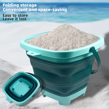 Beach sand toy for children, small extensionable water bucket with multiple functions and portability, suitable for baby sand pl