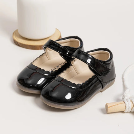 Girls' Soft-Soled Multi-color Leather Spring Autumn New Baby Girl Bright Color Leather England Style Breathable Princess Shoes