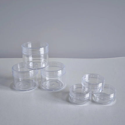 50pcs 5g 10g 15g 20g Mini Empty Clear Cosmetic Jars Refillable Travel Size for Eyeshadow Lip Gloss Cream Lotion Makeup Storage